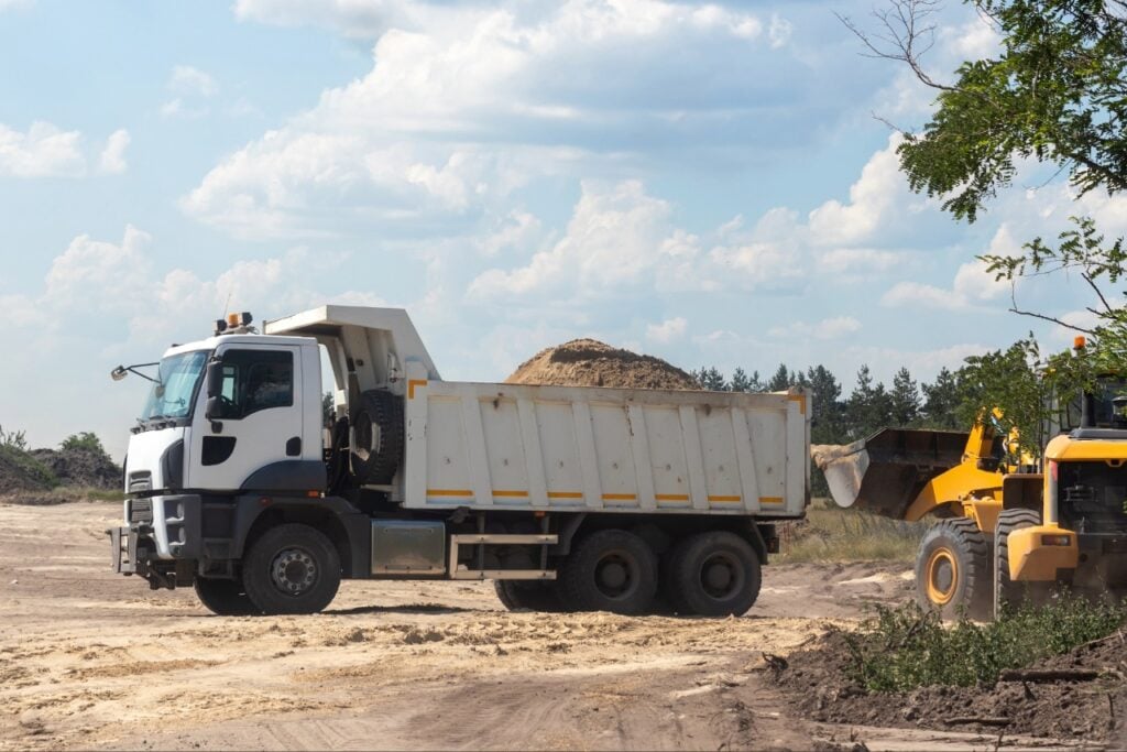 Bulk mulch delivery for a Florida landscape project