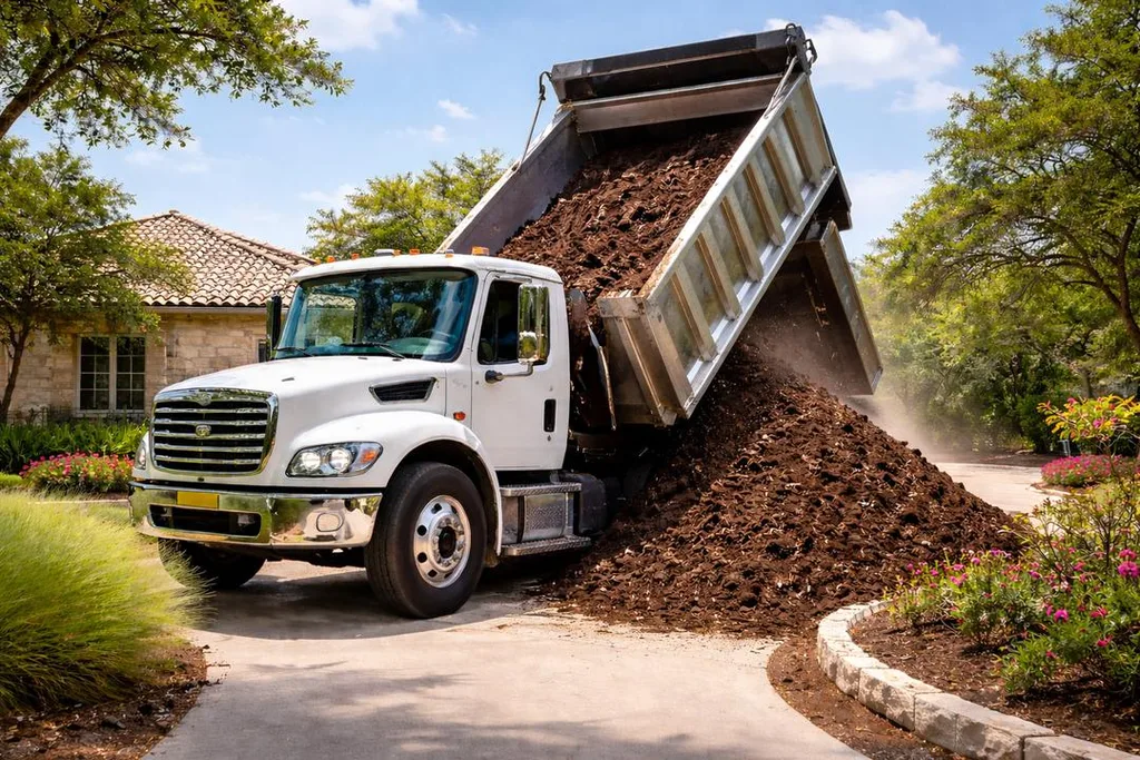 Bulk landscape supply delivery for a Florida outdoor project