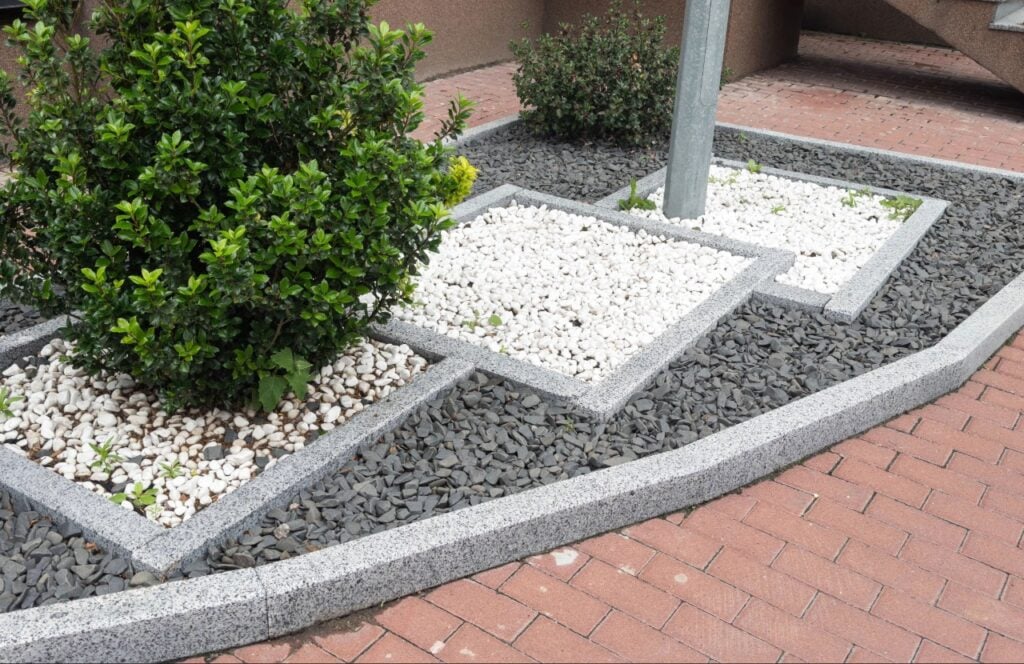Decorative landscape stone used around Florida plants