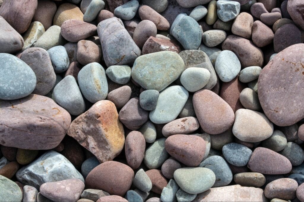Different sizes of landscape stone for outdoor projects