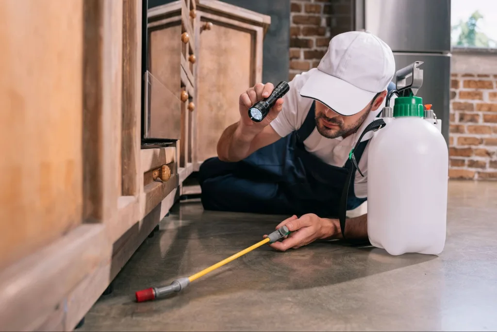 Professional pest inspection for a Florida home