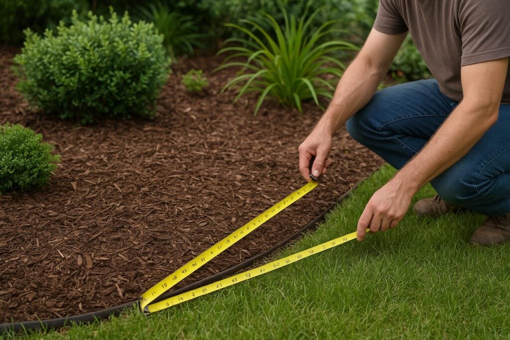 Measuring an irregular landscape bed for Florida landscape materials
