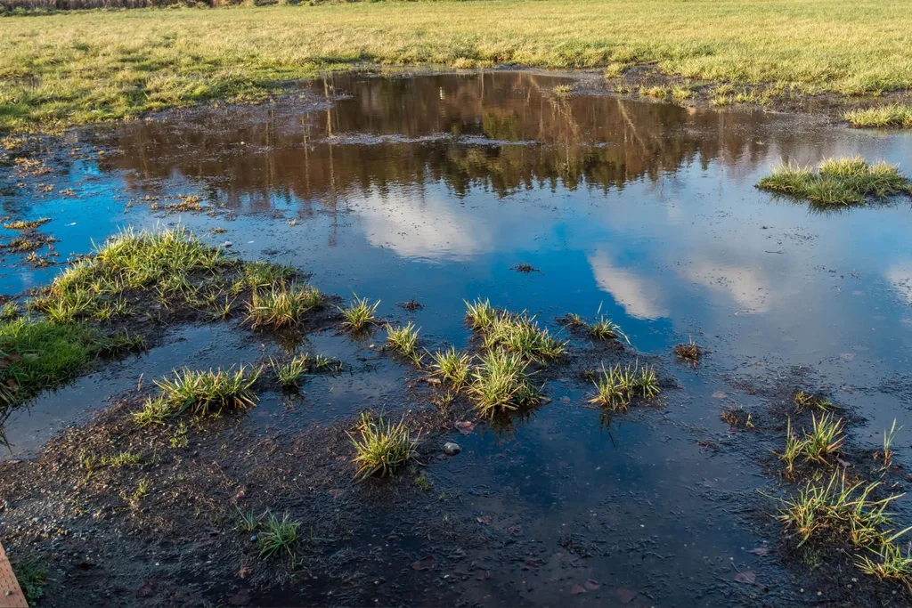 Standing water around a Florida home attracting mosquitoes