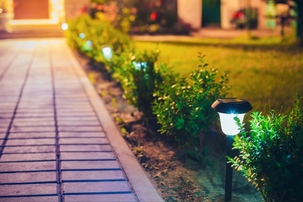 Outdoor lighting Port Charlotte walkway with low landscape lights