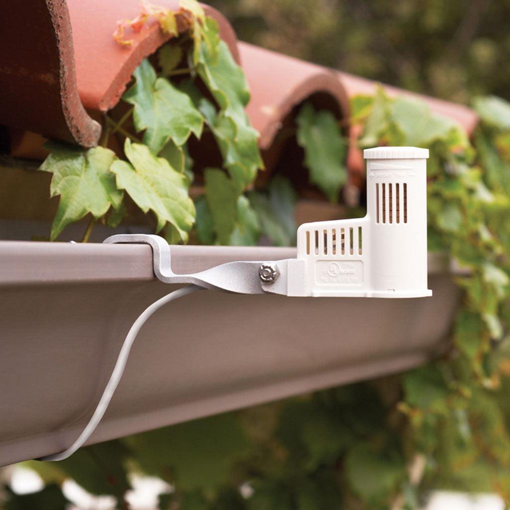 Residential irrigation rain sensor used to help manage sprinkler operation after rainfall