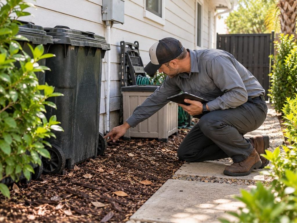 Rodent removal vs exclusion assessment checking possible attractants around a Port Charlotte home